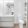 a bathroom with a glass shower